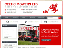Tablet Screenshot of celticmowers.com